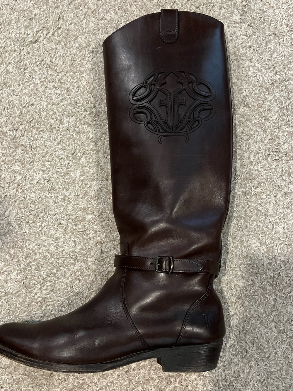Frye Woman’s Rider Logo Riding Boots, 8.5 - Picture 3 of 10